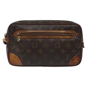 Louis Vuitton Monogram Marly Dragonne GM Clutch Bag Brown